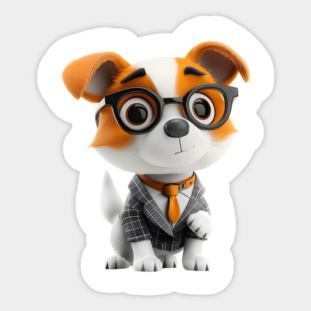 Cute Puppy Dog Long Ears Office Look Sticker by DiventDigitals